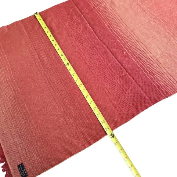 FRAAS Cashmink Woven Scarf Red Metallic Shawl Wrap OS 78"×11.5" Germany - Picture 4 of 9